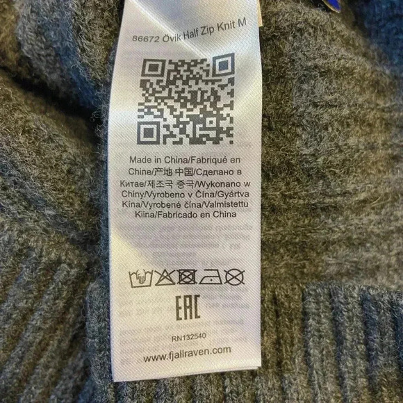 FJALLRAVEN OVIK HALF ZIP KNIT SWEATER MENS DARK GREY HUNTING HIKING OUTDOORS NWT - Picture 8 of 14